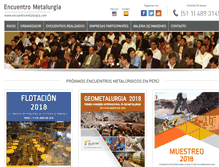 Tablet Screenshot of encuentrometalurgia.com